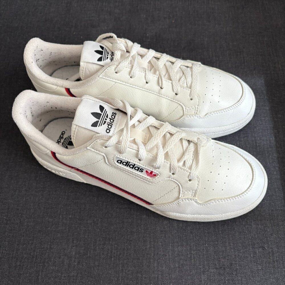 COPY Adidas Men's Ortholite Continental 80 'White Navy Scarlet' Sneakers, Size 7